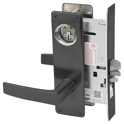 Mortise Lock Black Suede Powder Coat