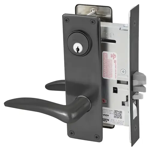 Mortise Lock Black Suede Powder Coat