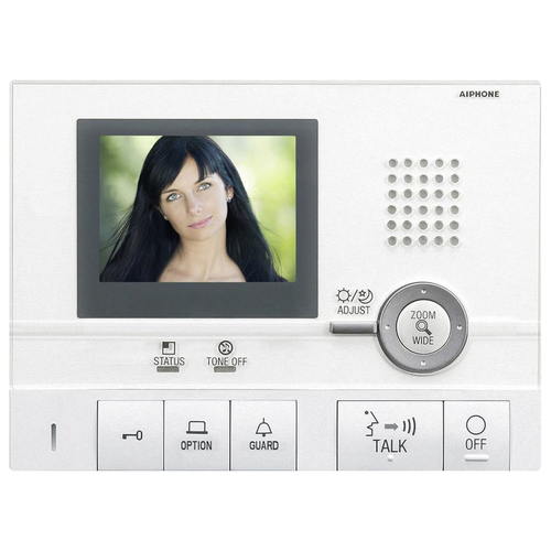 Aiphone GT-2C GT Series Surface Mount 1-Channel Color Video Master Station Intercom with 3-1/2 in. Color LCD Display, White