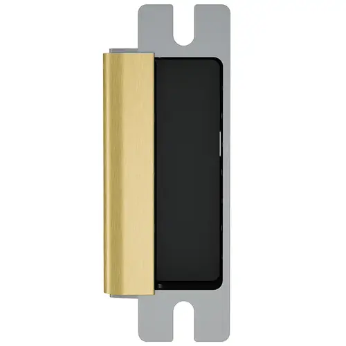 12 / 24 Volt DC Heavy Duty Electric Strike Body Satin Brass Finish