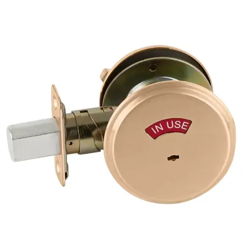 Grade 2 Occupancy Indicator Deadbolt with 12287 Latch and 10094 Strike Satin Bronze Finish