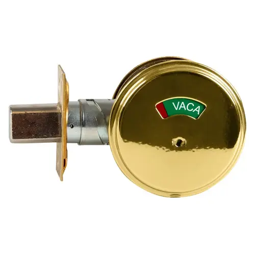 Occupancy Indicator X T-Turn Deadbolt, Adjustable Backset, 605/US3 Bright Brass