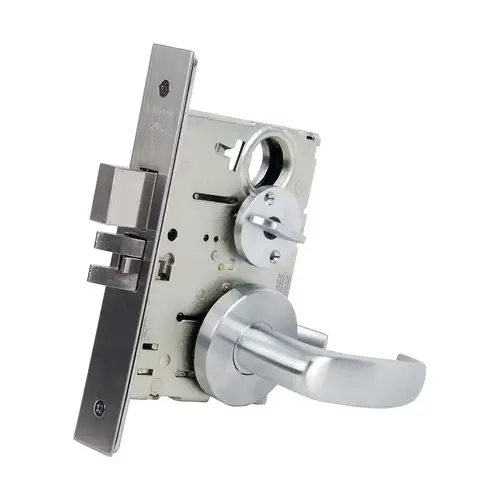 Deadbolt Privacy Quantum Gala Mortise Lock Satin Chrome Finish