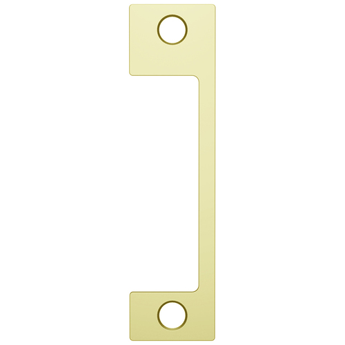 Faceplate for HES 1006 Series Electric Strikes for Use with Mortise Lockset where the Deadbolt is for Night-Latch Function Only Bright Brass