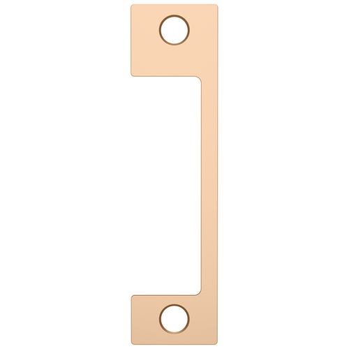 Faceplate for HES 1006 Series Electric Strikes for Use with Mortise Lockset where the Deadbolt is for Night-Latch Function Only Satin Bronze Clear Coated