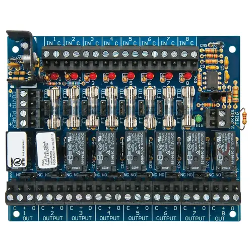 Power Distribution Board 8 Fused Output with Fire Trigger Relay