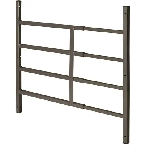 Segal S 4762 14 in. to 22 in. W x 21 in. H Carbon Steel Fixed 4-Bar Window Guard, Black
