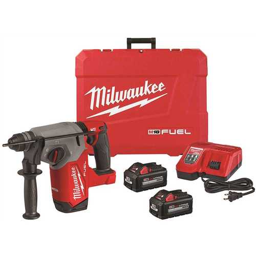 M18 FUEL Rotary Hammer Kit, Battery Included, 18 V, 6 Ah, 1 in Chuck, SDS-Plus Chuck Red