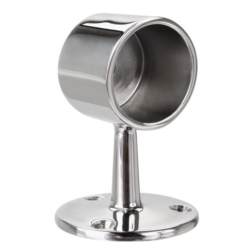 Flush End Post for 2-inch Tubing 2" 304-Grade Polished Stainless Steel