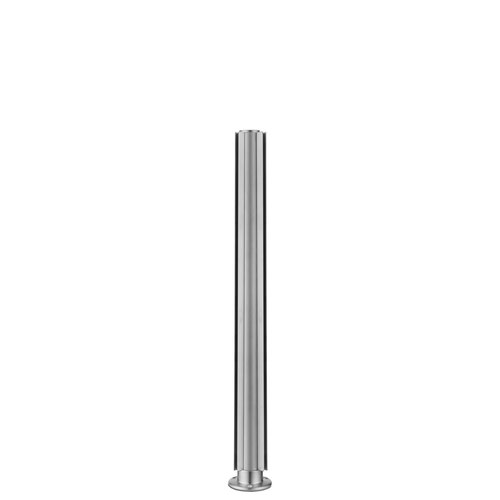 24-inch Tall Divider Post 1/4" 24 Inches Flange Corner Flat 304-Grade Satin Stainless Steel