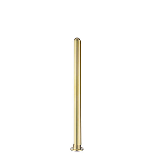 24-inch Tall Divider Post 1/4" 24 Inches Flange End Dome Polished Brass
