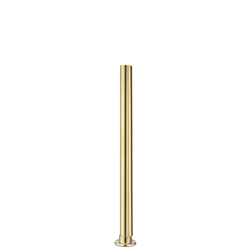 24-inch Tall Divider Post 1/4" 24 Inches Flange End Flat Polished Brass