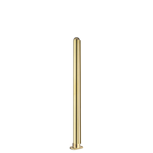 Lavi 00-PR53C/E 24-inch Tall Divider Post 1/4" 24 Inches Cut Flange End Dome Polished Brass