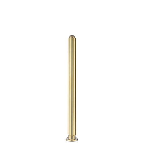 24-inch Tall Divider Post 1/4" 24 Inches Flange Center Dome Polished Brass