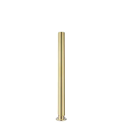 24-inch Tall Divider Post 1/4" 24 Inches Flange Center Flat Polished Brass