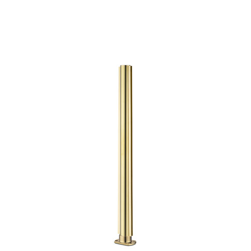 Lavi 00-PR53FC/C 24-inch Tall Divider Post 1/4" 24 Inches Cut Flange Center Flat Polished Brass