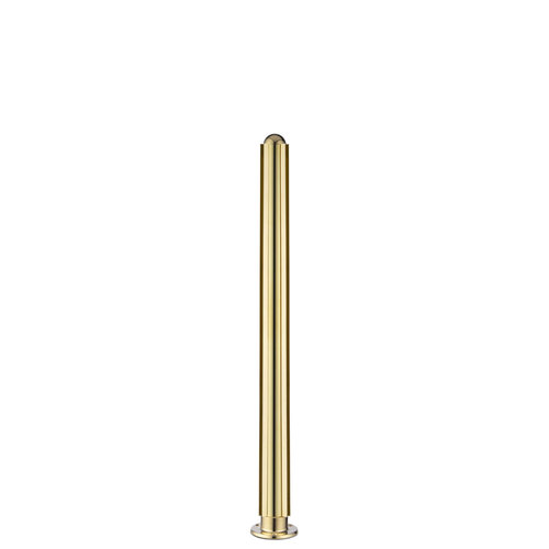 Lavi 00-PR53/L 24-inch Tall Divider Post 1/4" 24 Inches Flange Corner Dome Polished Brass