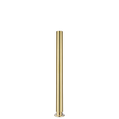 24-inch Tall Divider Post 1/4" 24 Inches Flange Corner Flat Polished Brass