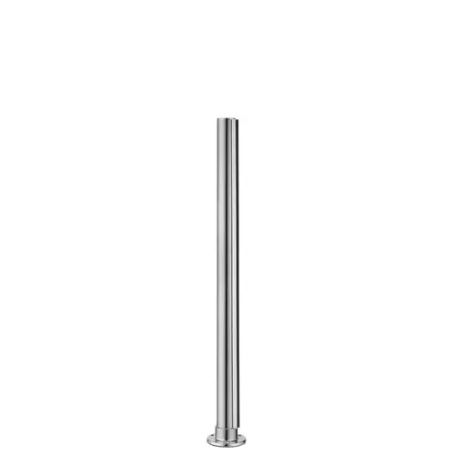 24-inch Tall Divider Post 1/4" 24 Inches Flange End Flat 304-Grade Polished Stainless Steel