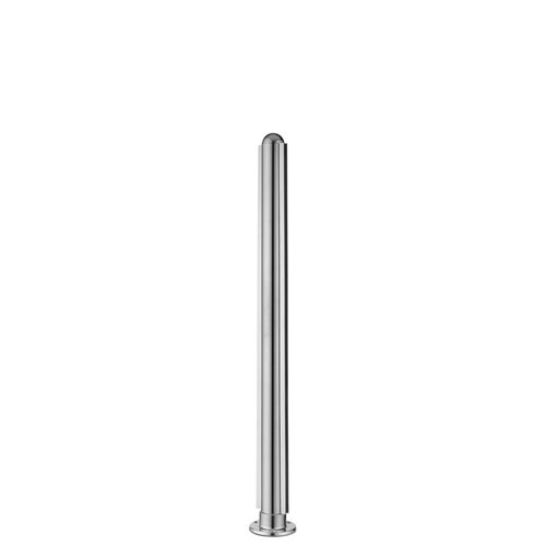 24-inch Tall Divider Post 1/4" 24 Inches Flange Center Dome 304-Grade Polished Stainless Steel