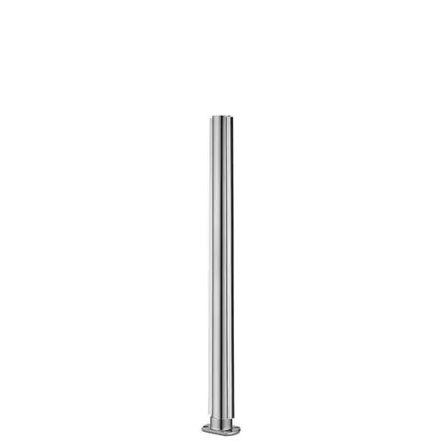 24-inch Tall Divider Post 1/4" 24 Inches Cut Flange Center Flat 304-Grade Polished Stainless Steel