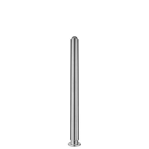 24-inch Tall Divider Post 1/4" 24 Inches Flange Corner Dome 304-Grade Polished Stainless Steel