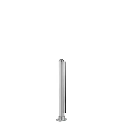 16-inch Tall Divider Posts 1/4" 16 Inches Cut Flange End Dome 304-Grade Satin Stainless Steel