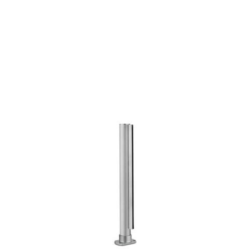 16-inch Tall Divider Posts 1/4" 16 Inches Cut Flange End Flat 304-Grade Satin Stainless Steel
