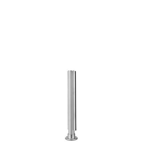 16-inch Tall Divider Posts 1/4" 16 Inches Flange Center Flat 304-Grade Satin Stainless Steel