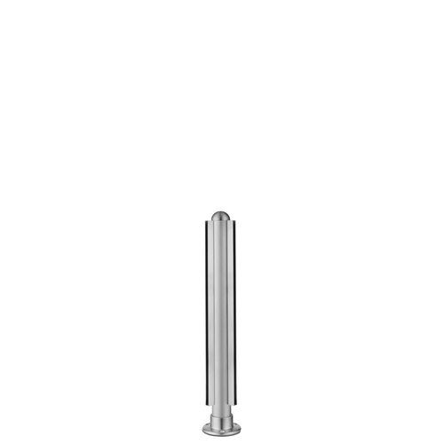 16-inch Tall Divider Posts 1/4" 16 Inches Flange Corner Dome 304-Grade Satin Stainless Steel