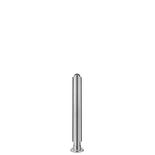 16-inch Tall Divider Posts 1/4" 16 Inches Flange Corner Dome 304-Grade Polished Stainless Steel