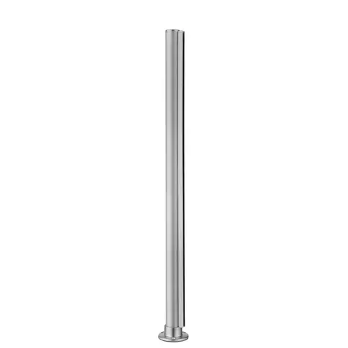 30-inch Tall Divider Post 1/4" 30 Inches Flange End Flat 304-Grade Satin Stainless Steel