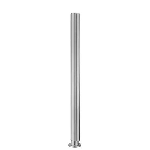 30-inch Tall Divider Post 1/4" 30 Inches Flange Center Flat 304-Grade Satin Stainless Steel