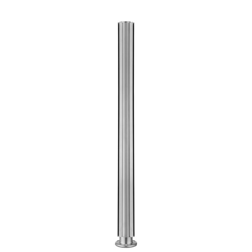 30-inch Tall Divider Post 1/4" 30 Inches Flange Corner Flat 304-Grade Satin Stainless Steel