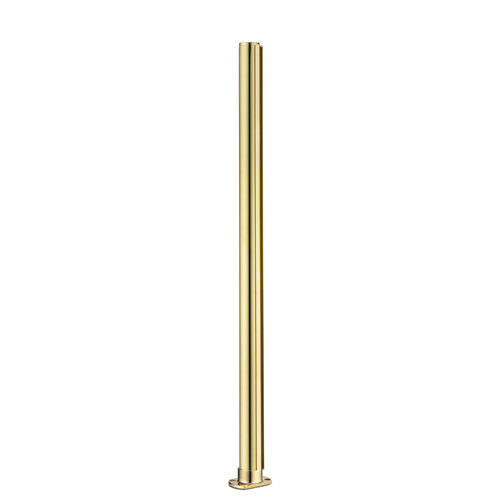 30-inch Tall Divider Post 1/4" 30 Inches Cut Flange End Flat Polished Brass