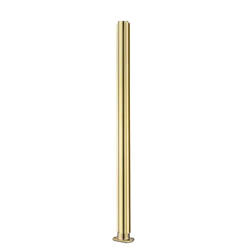 30-inch Tall Divider Post 1/4" 30 Inches Cut Flange Center Flat Polished Brass