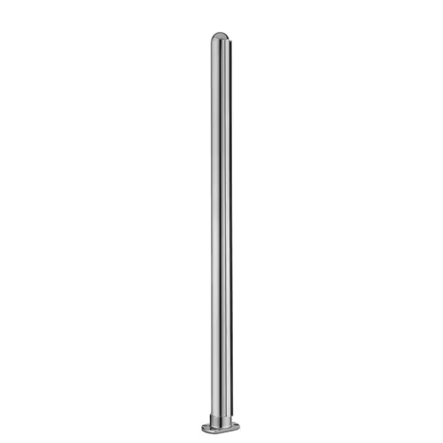 30-inch Tall Divider Post 1/4" 30 Inches Cut Flange End Dome 304-Grade Polished Stainless Steel