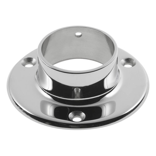 Brass and Stainless Steel Wall Flange for 2-Inch Tubing 2" 316-Grade Polished Stainless Steel