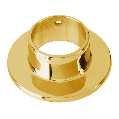 Undrilled Wall Flange for 1.5-Inch Tubing Undrilled 1.5" Polished Brass