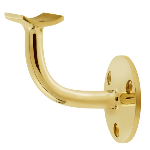 Handrail Bracket for 2-inch Tubing 2" Polished Brass