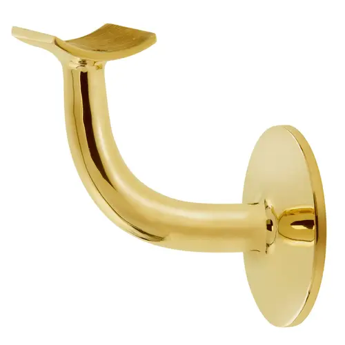 Undrilled Handrail Bracket for 2-inch Tubing Undrilled 2" Polished Brass