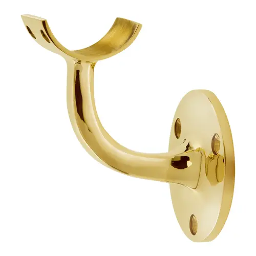 Deluxe Brass Handrail Bracket 2" Polished Brass