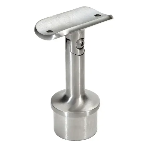 Tall Adjustable Handrail Saddle .080" 1.67" Round Tubing 2" 316-Grade Satin Stainless Steel