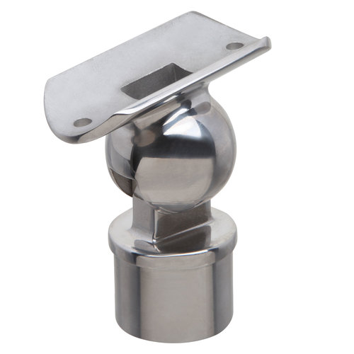 Adjustable Ball Handrail Saddle for 1.5" Diameter Tubing .050" 1.5" Round Tubing 1.5" 304-Grade Polished Stainless Steel