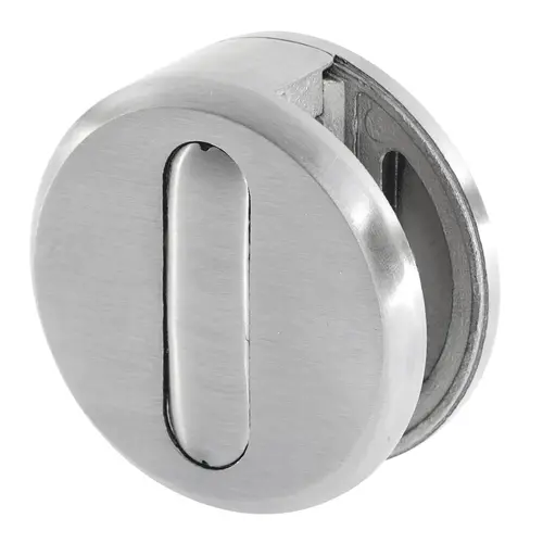 .5" Round Glass Panel Grip for 1.67-Inch Tubing 1/2" End 1.67" 316-Grade Satin Stainless Steel