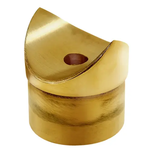 Coped Perpendicular Collar for 2-inch Tubing .050" 2" Polished Brass