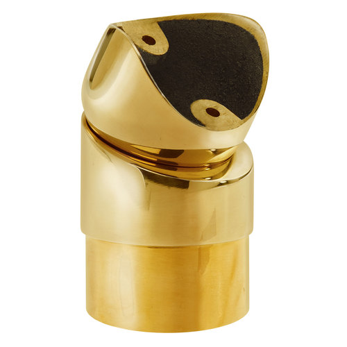 Adjustable Angle Railing Connector for 2-inch Tubing .050" 2" Polished Brass