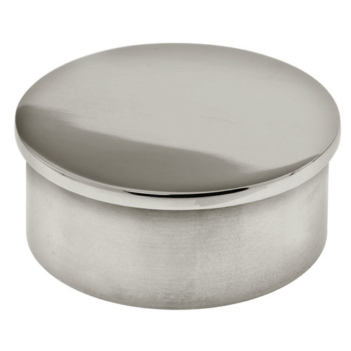 Flush End Cap Railing Component for 2-inch Tubing .060" 2" 316-Grade Polished Stainless Steel