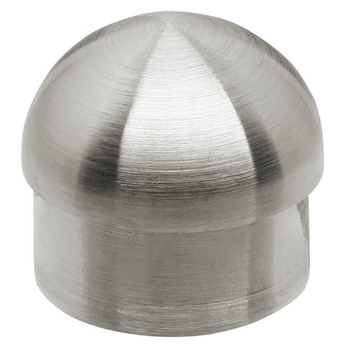 Rounded End Cap for Handrail Tubing .050" 1.5" 304-Grade Satin Stainless Steel