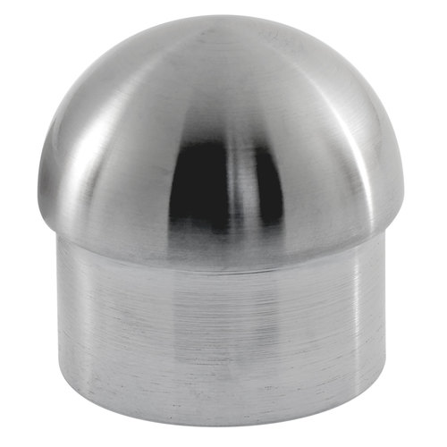Lavi 49-602/424 Rounded End Cap for Stainless Steel Handrail .080" 1.67" 316-Grade Satin Stainless Steel